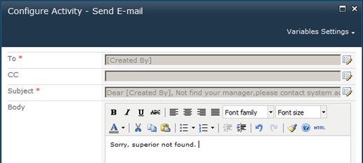 SharePoint workflow sends email to people.